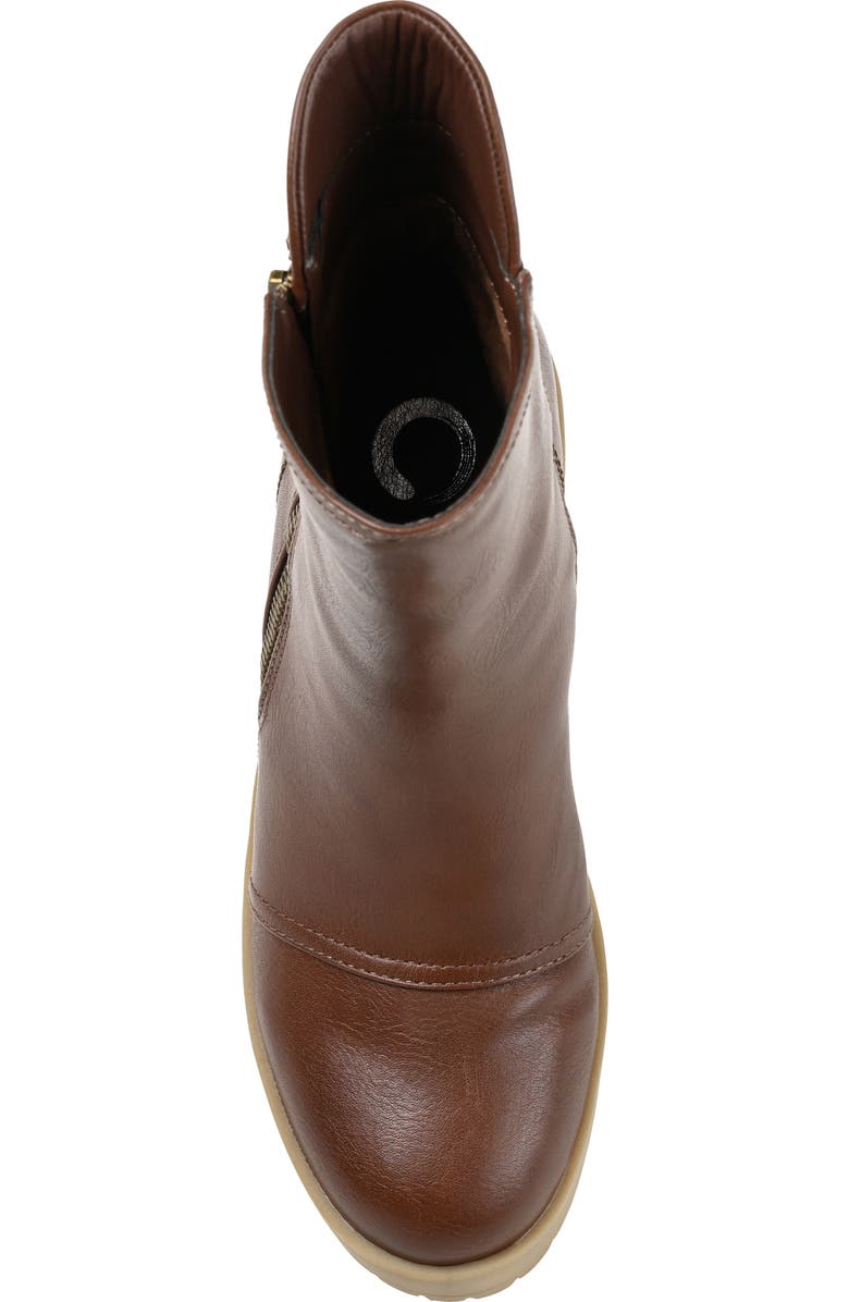 Journee Collection Jaquie Lug Sole Bootie, Alternate, color, Brown