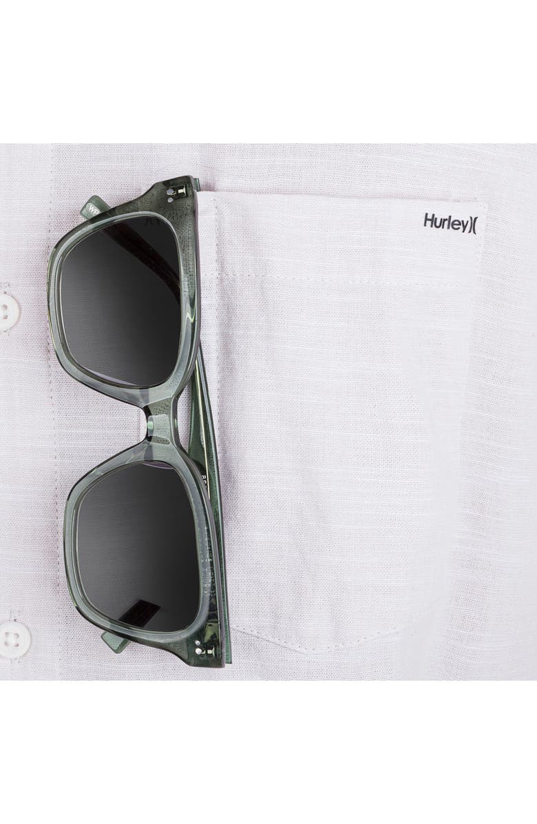 Hurley One & Only Short Sleeve Stretch Cotton Button-Down Shirt, Alternate, color, 