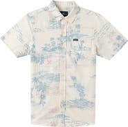 O'Neill Kids' Oasis Print Short Sleeve Button-Up Shirt