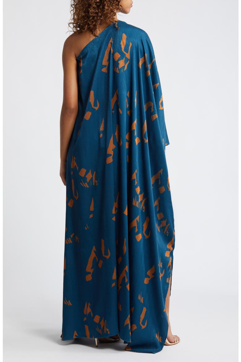 Satu One-Shoulder Dress, Alternate, color, BLUE
