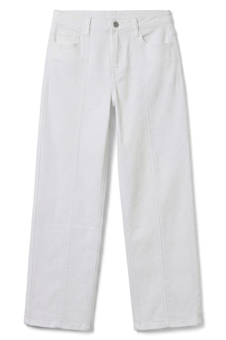 Nixie Slim Straight Leg Jeans, Alternate, color, CHALK