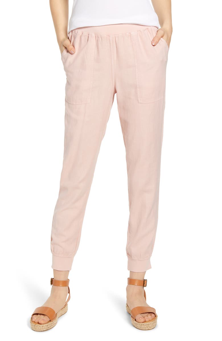 Faherty Arlie Day Pants, Main, color, Dusty Pink