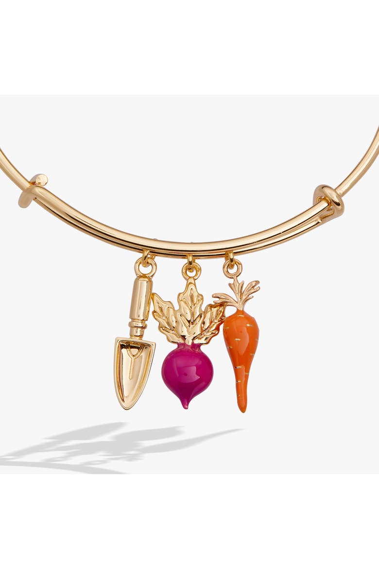 Farmers' Market Multi Charm Bangle, Alternate, color, Gold