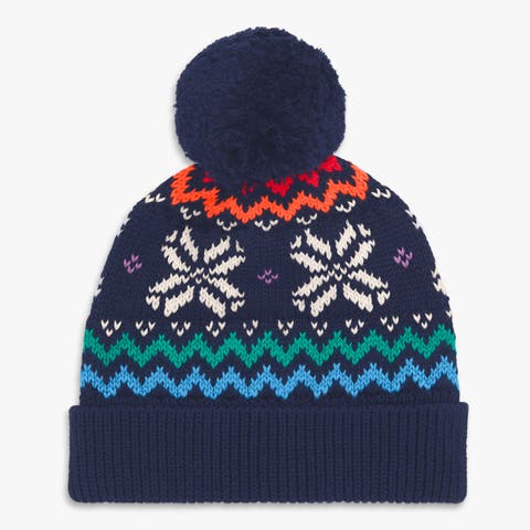 Baby Rainbow Snowflake Fair Isle Beanie