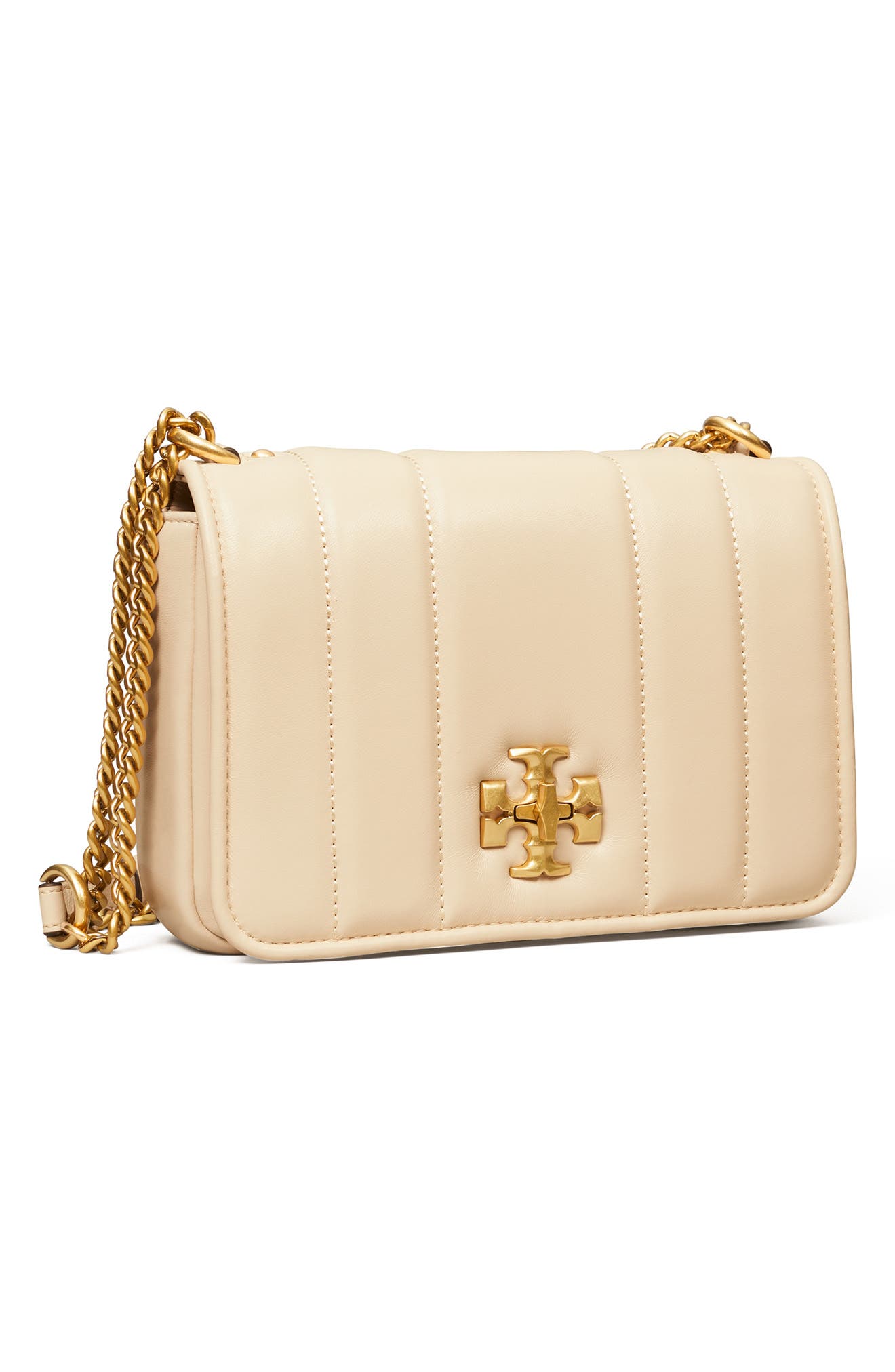 Kira Chain Shoulder Bag, Alternate, color, BRIE / ROLLED GOLD
