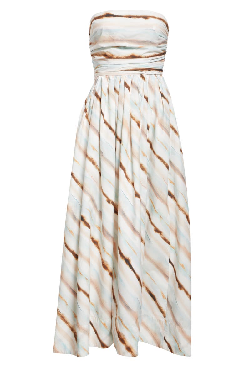 Tara Tie Dye Stripe Strapless Dress, Alternate, color, MINT MULTI