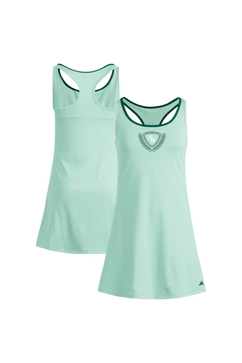 Women's adidas  Green Miami Hurricanes Spring Fling Active Racerback Skort Dress, Main, color, Green
