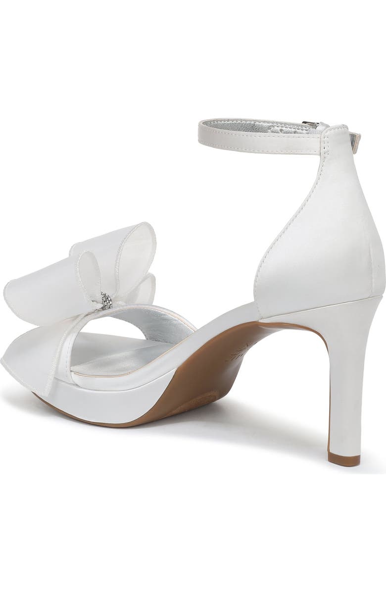 Naturalizer Always Bow Ankle Strap Platform Sandal, Alternate, color, Pearl White Satin