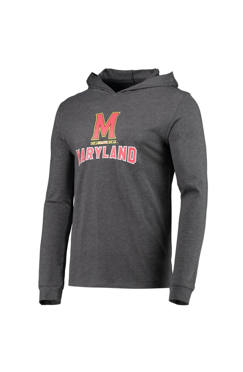 CONCEPTS SPORT Men's Concepts Sport Red/Heather Charcoal Maryland Terrapins Meter Long Sleeve Hoodie T-Shirt & Jogger Pajama Set, Alternate, color, Red