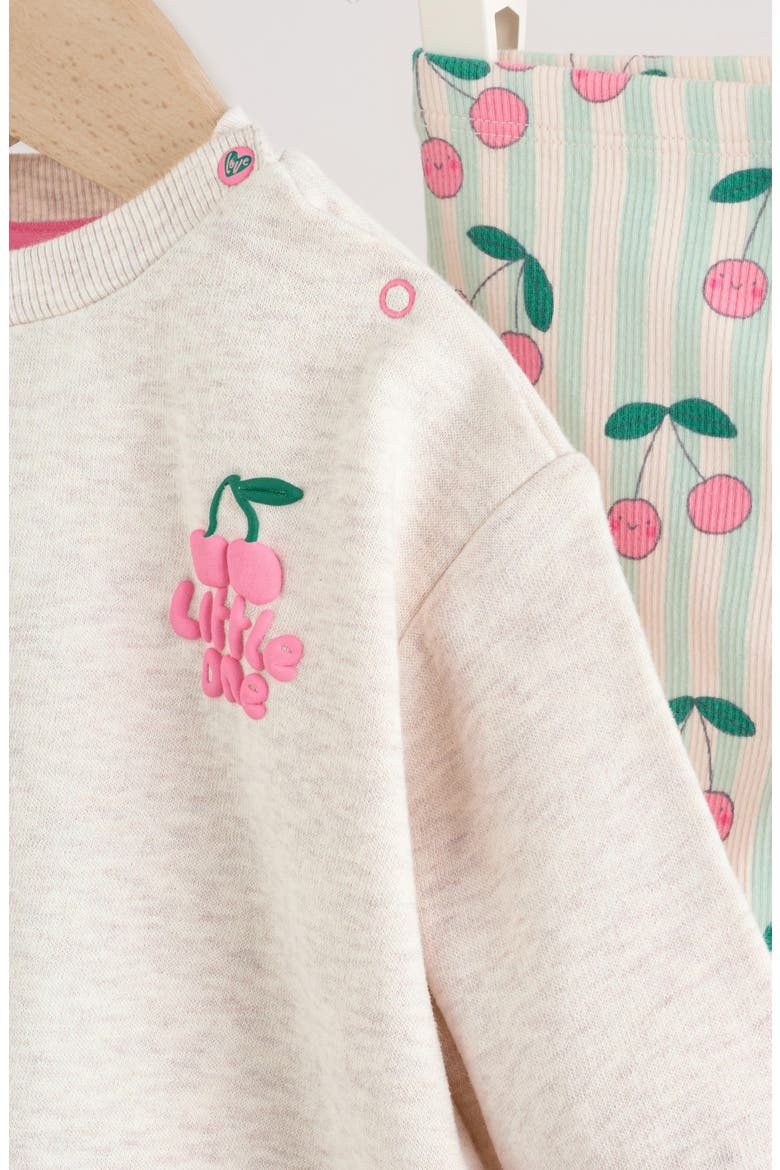 Cherry Sweatshirt & Leggings Set, Alternate, color, MULTI