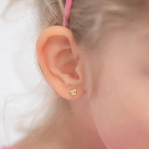 In Season Jewelry 14k Cubic Zirconia Butterfly Earrings In Gold