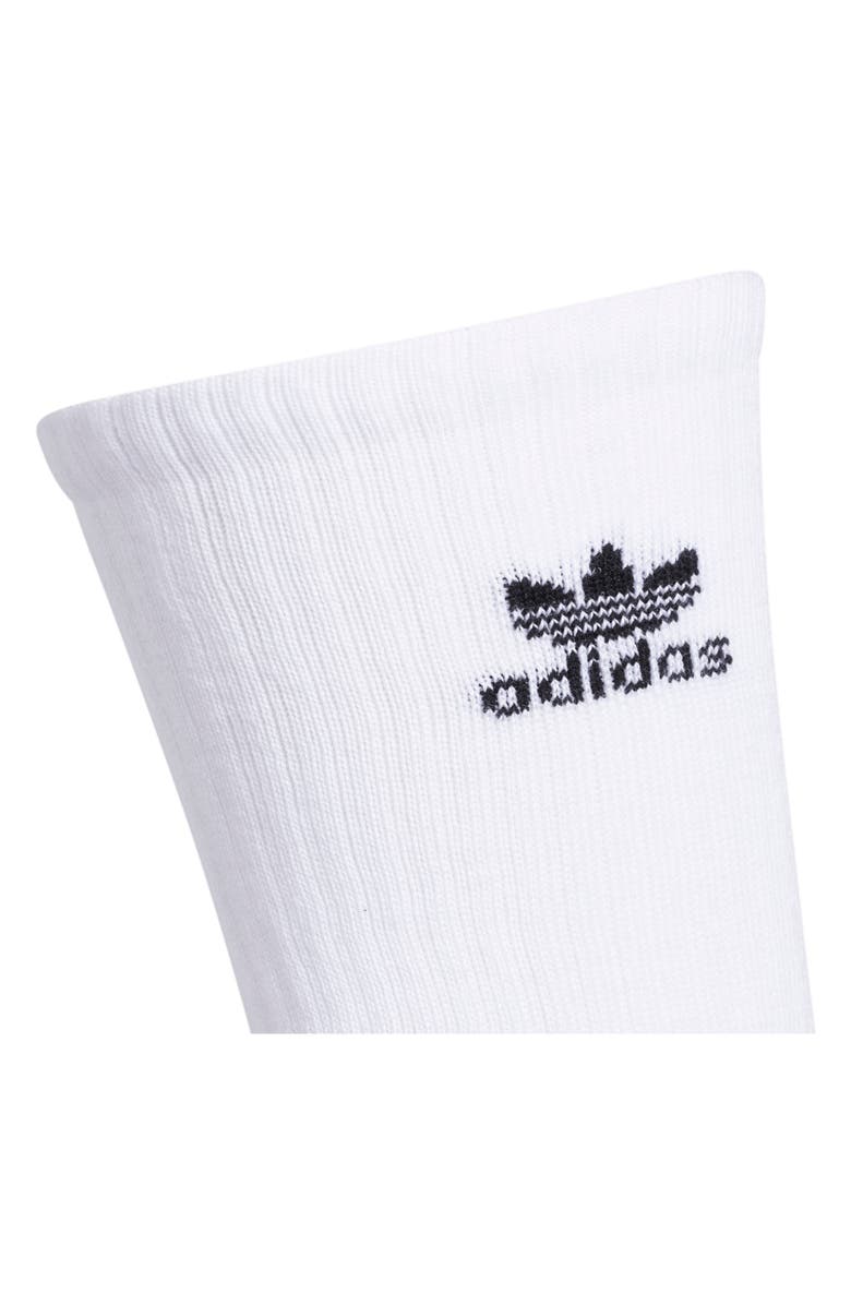 adidas Originals Trefoil 6-Pack Crew Socks, Alternate, color, White