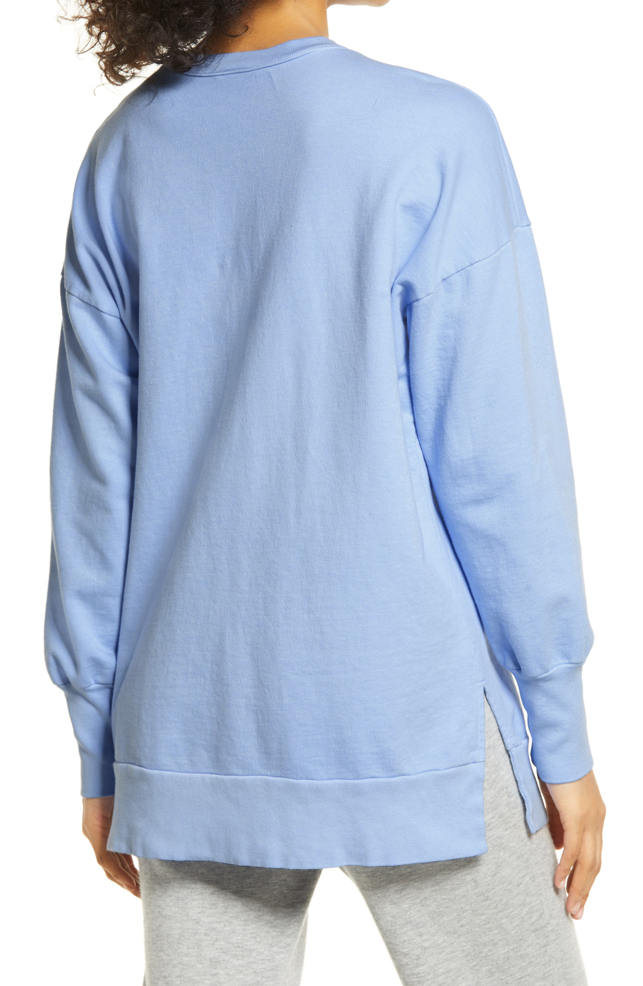 Caslon® Side Slit Cotton Sweatshirt (Women) | Nordstromrack