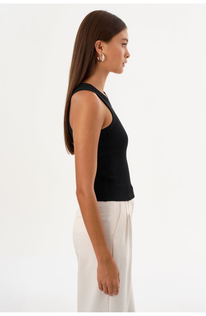 LAMARQUE VICKI | Rib Knit Tank Top, Alternate, color, Black