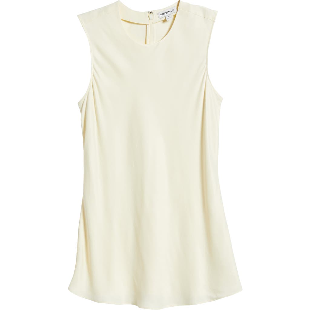 Nordstrom Sleeveless Satin Top In Yellow Pale