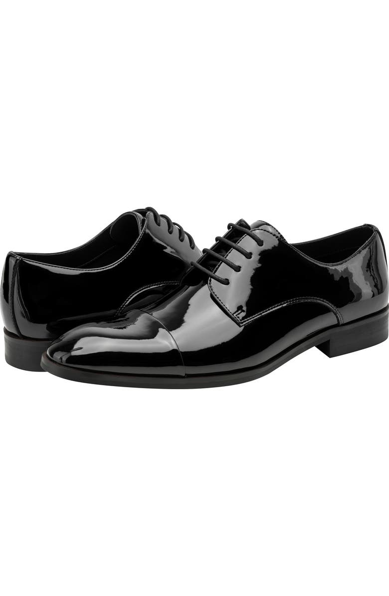 Kenneth Cole New York Henzer Patent Cap Toe Derby, Alternate, color, Black Patent