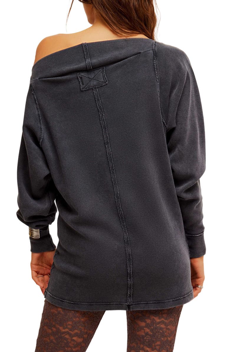 Free People Sammie Oversize Off the Shoulder Thermal Top, Alternate, color, 