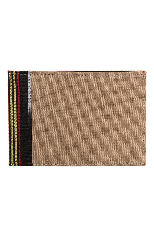 K'Ai & Vrosi Leather Canvas Cardholder in Brown  product