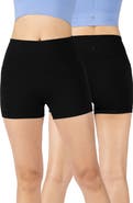 YOGALICIOUS 2-Pack Lux Everyday Elastic-Free High Waist Bike Shorts