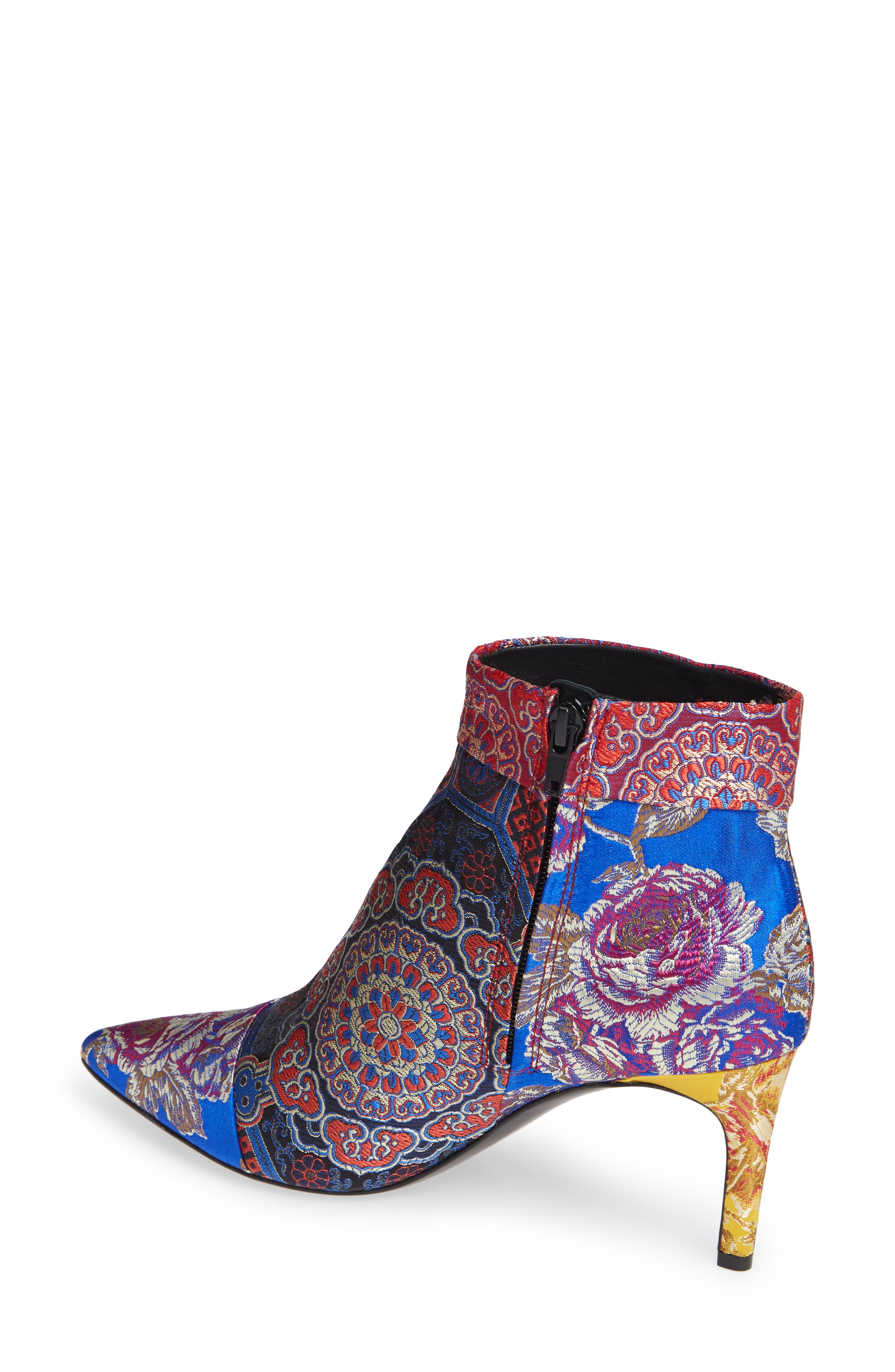 Alice + Olivia Melanei Genuine Calf Hair Booties, Alternate, color, 