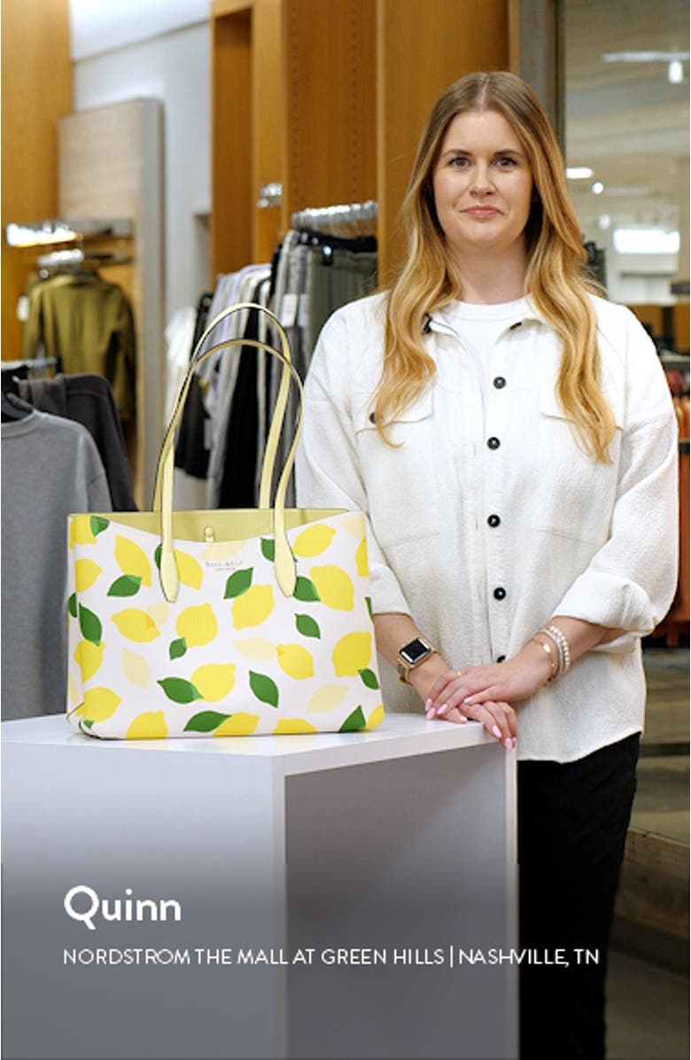 all day lemon toss print tote, sales video thumbnail