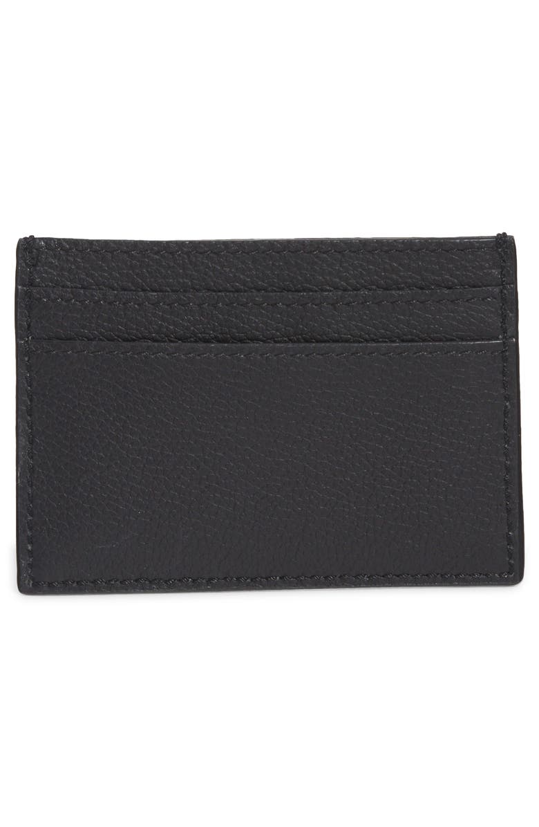 Versace Medusa Leather Card Case, Alternate, color, Black-Versace Gold