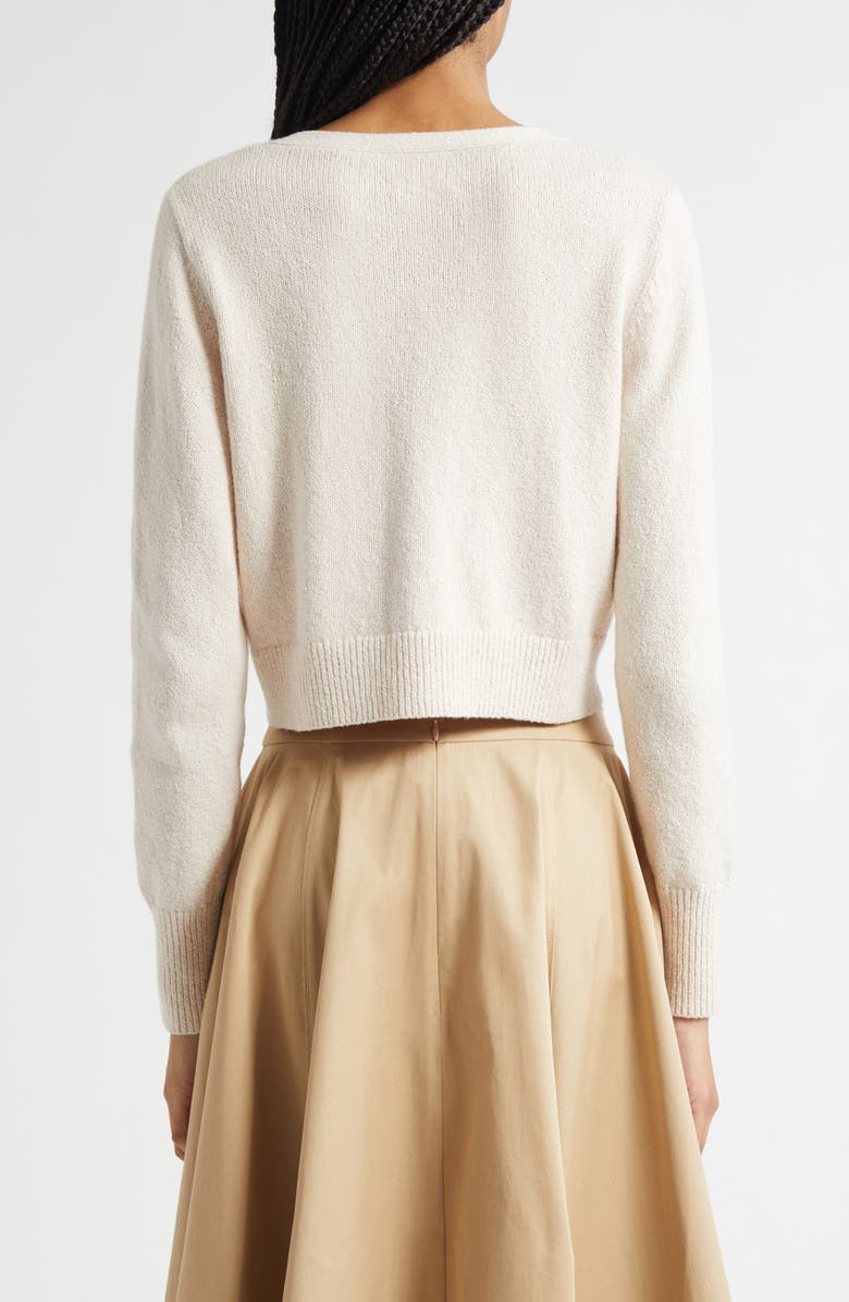 Cinq à Sept Nikko Beaded Crop Cardigan, Alternate, color, Gardenia