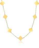 The Lovery Fine Jewelry Small Gold Clover Necklace