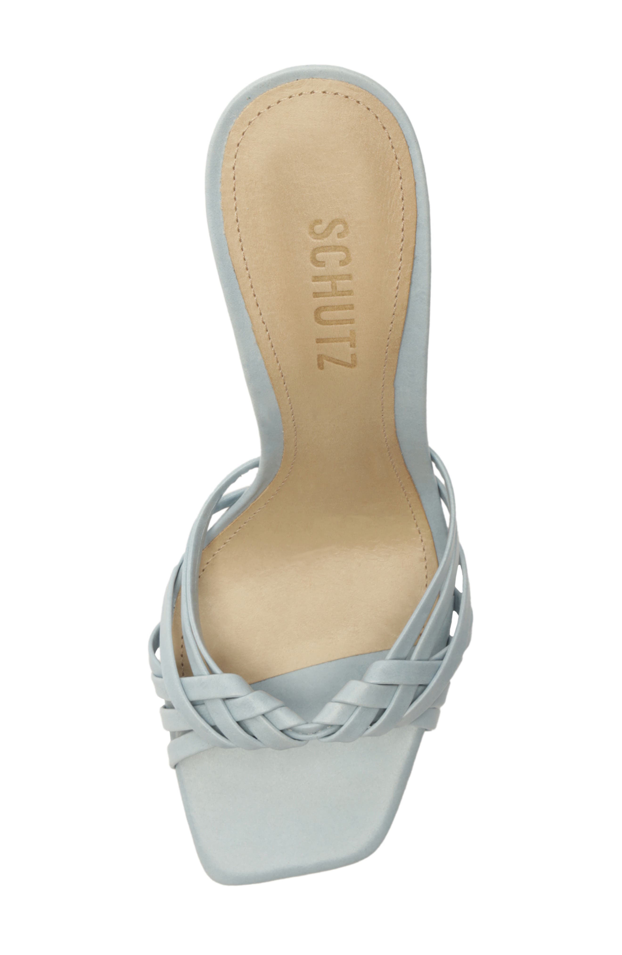 Tara Leather Mule, Alternate, color, LIGHT AZURE