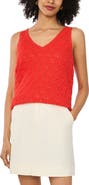 Vince Camuto Cotton Blend Pointelle Tank