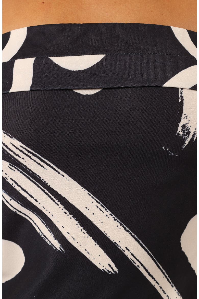 Remmie Cutout Strapless Maxi Dress, Alternate, color, BLACK/ WHITE