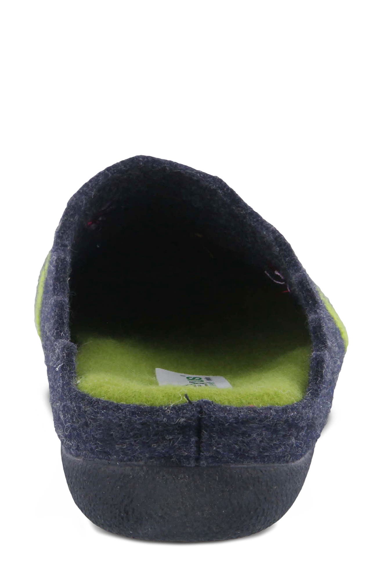 Flexus by Spring Step Posie Scuff Slipper, Alternate, color, Navy