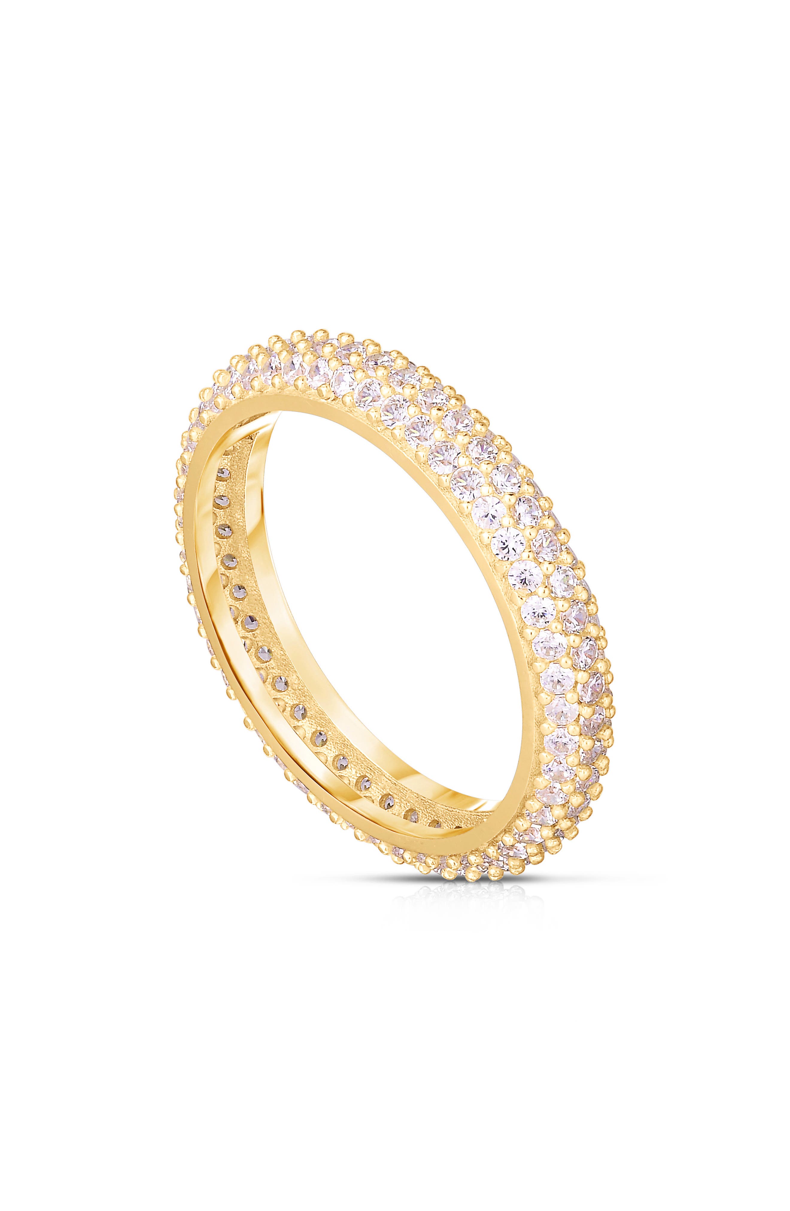 GLAZE JEWELRY Pavé Cubic Zirconia Eternity Band Ring