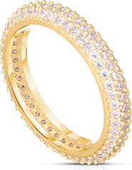 GLAZE JEWELRY Pavé Cubic Zirconia Eternity Band Ring