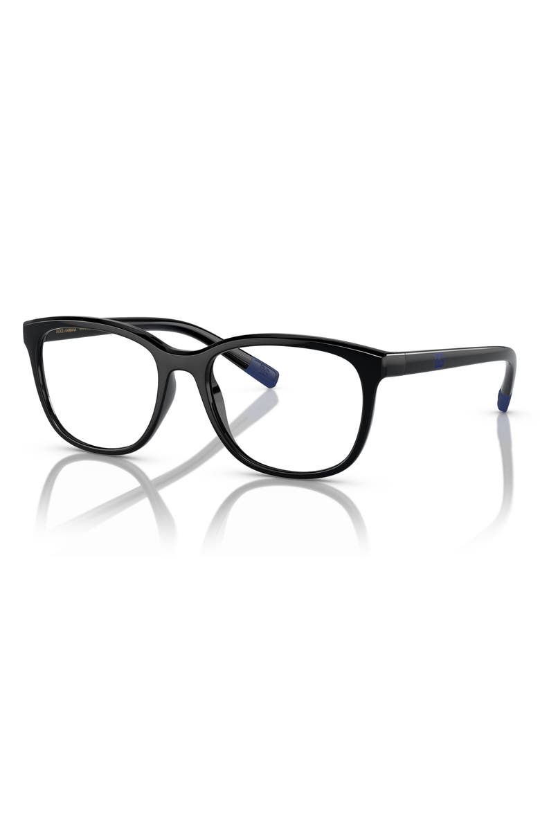Dolce&Gabbana 50mm Rectangular Optical Glasses, Alternate, color,