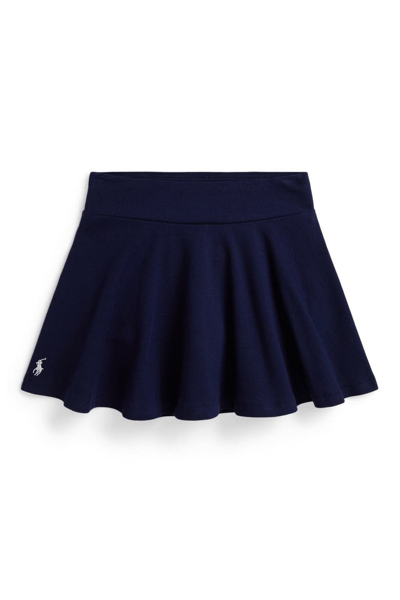 Stretch Cotton Mesh Tennis Skort, Main, color, REFINED NAVY
