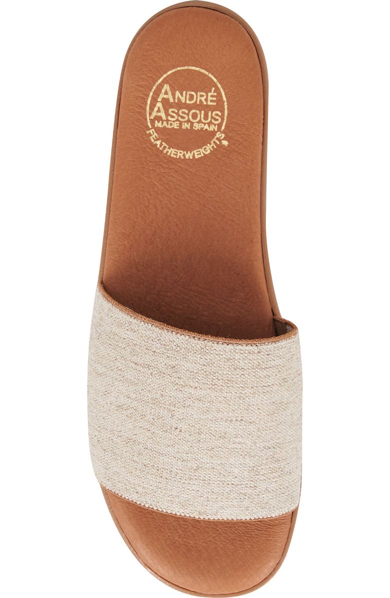 André Assous Paloma Slide Sandal, Alternate, color, Beige Linen