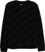 Fendi FF Logo Velvet Sweatshirt