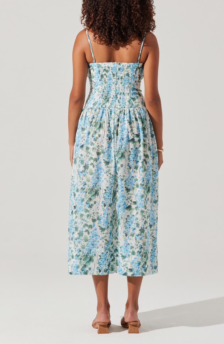 ASTR the Label Capria Floral Dress, Alternate, color, Blue Green Floral