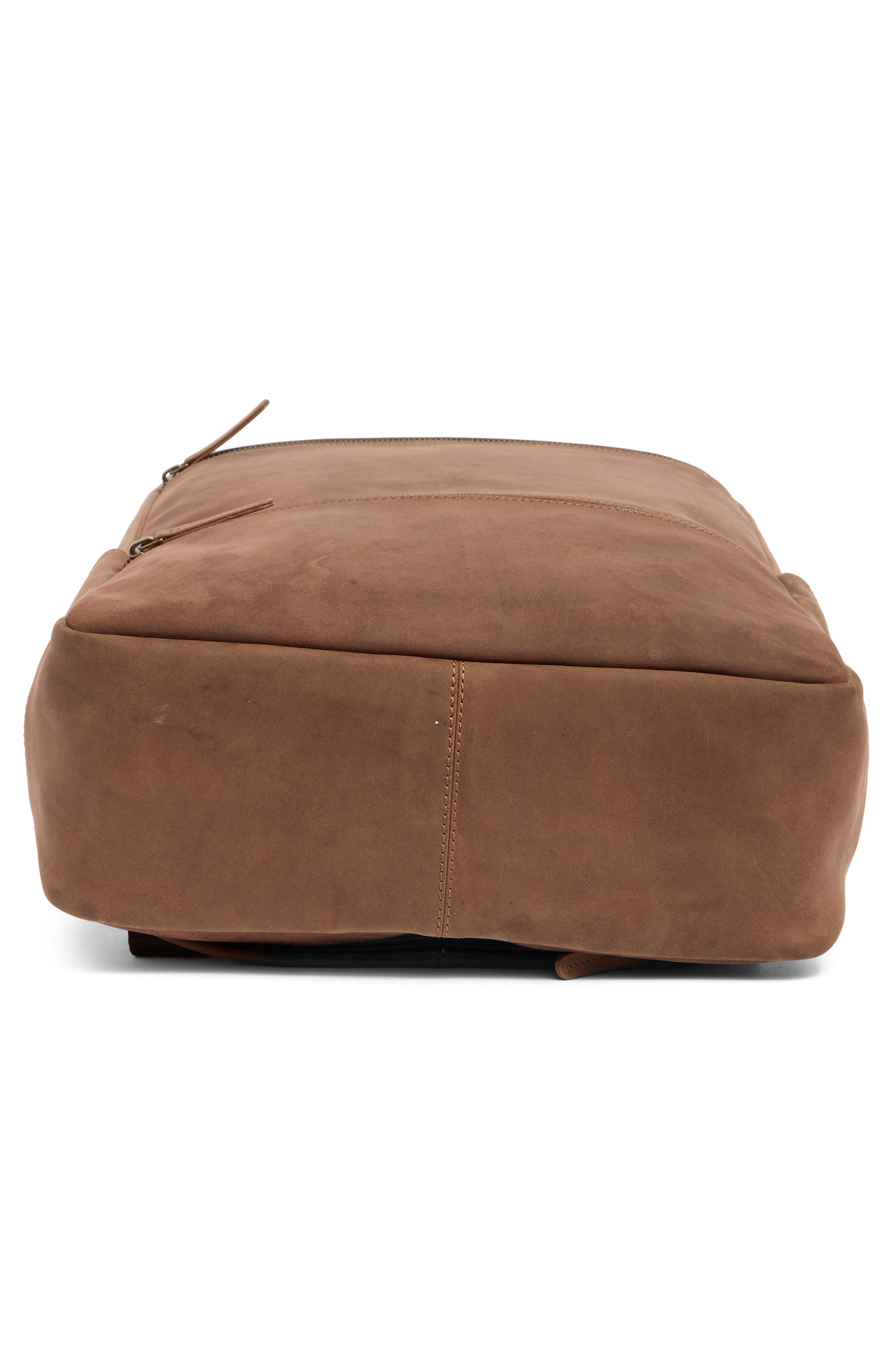 Johnston & Murphy Oil Tanned Leather Backpack, Alternate, color, Oil Tan