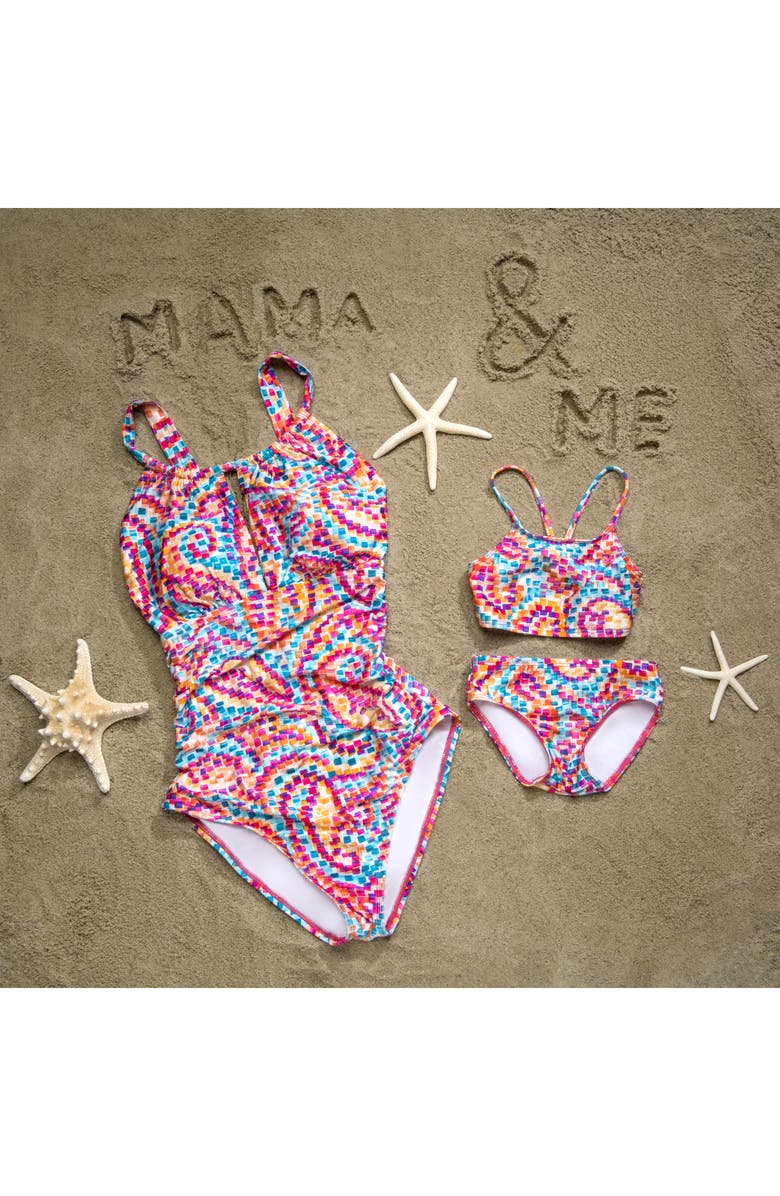 La Blanca Kids' Pebble Two-Piece Swimsuit, Alternate, color, Multi