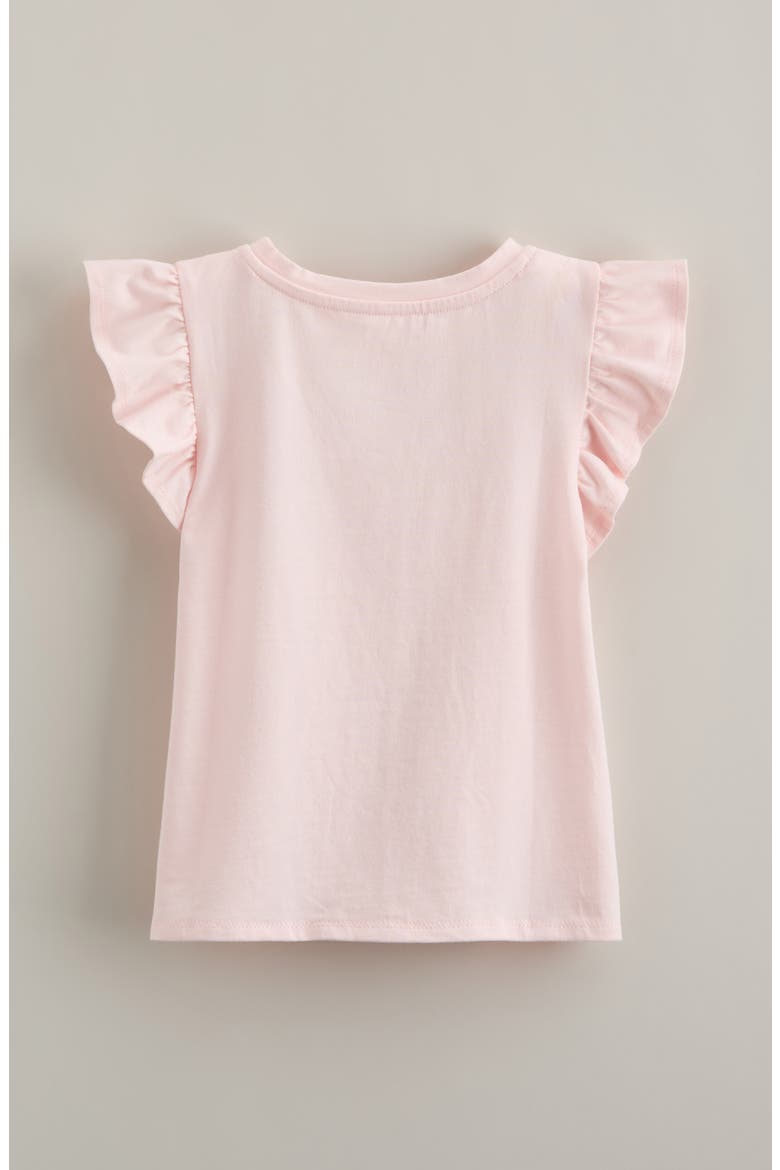 Kids' Flutter Sleeve Cotton Graphic T-Shirt, Alternate, color, PINK BALM FRUIT MARKET