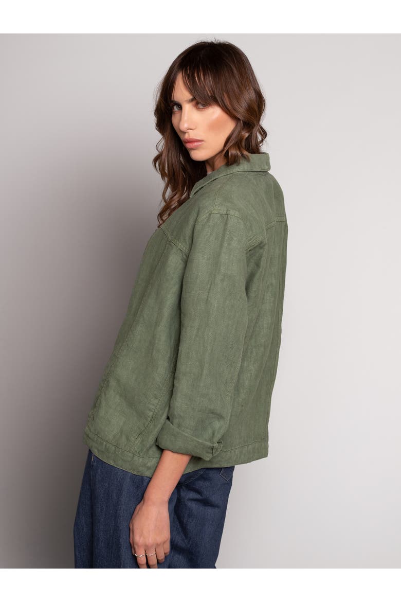 Linen Western Jacket, Alternate, color, KHAKI