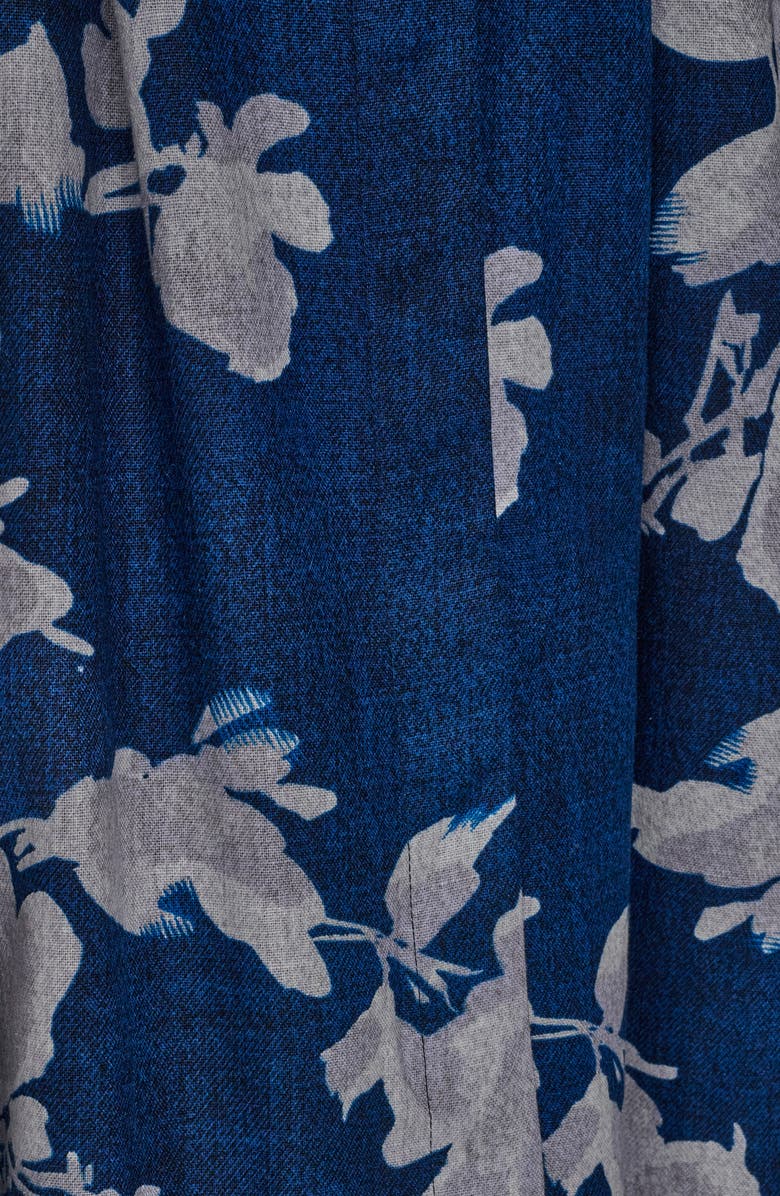 Donna Karan New York Floral Linen Blend Dress, Alternate, color, Marbella M