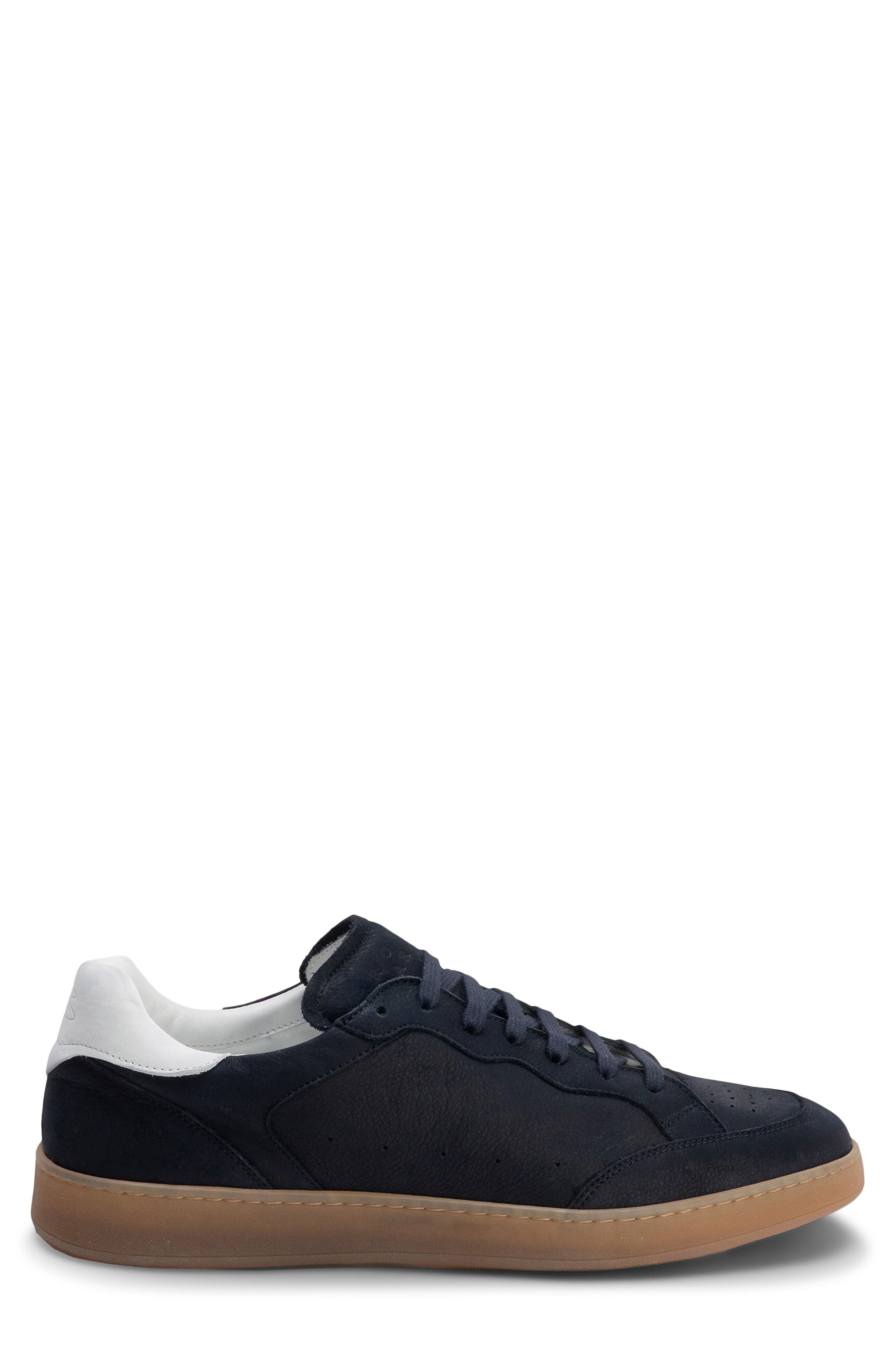 Robert Barakett Rodney Court Leather Sneaker, Alternate, color, Blue Night