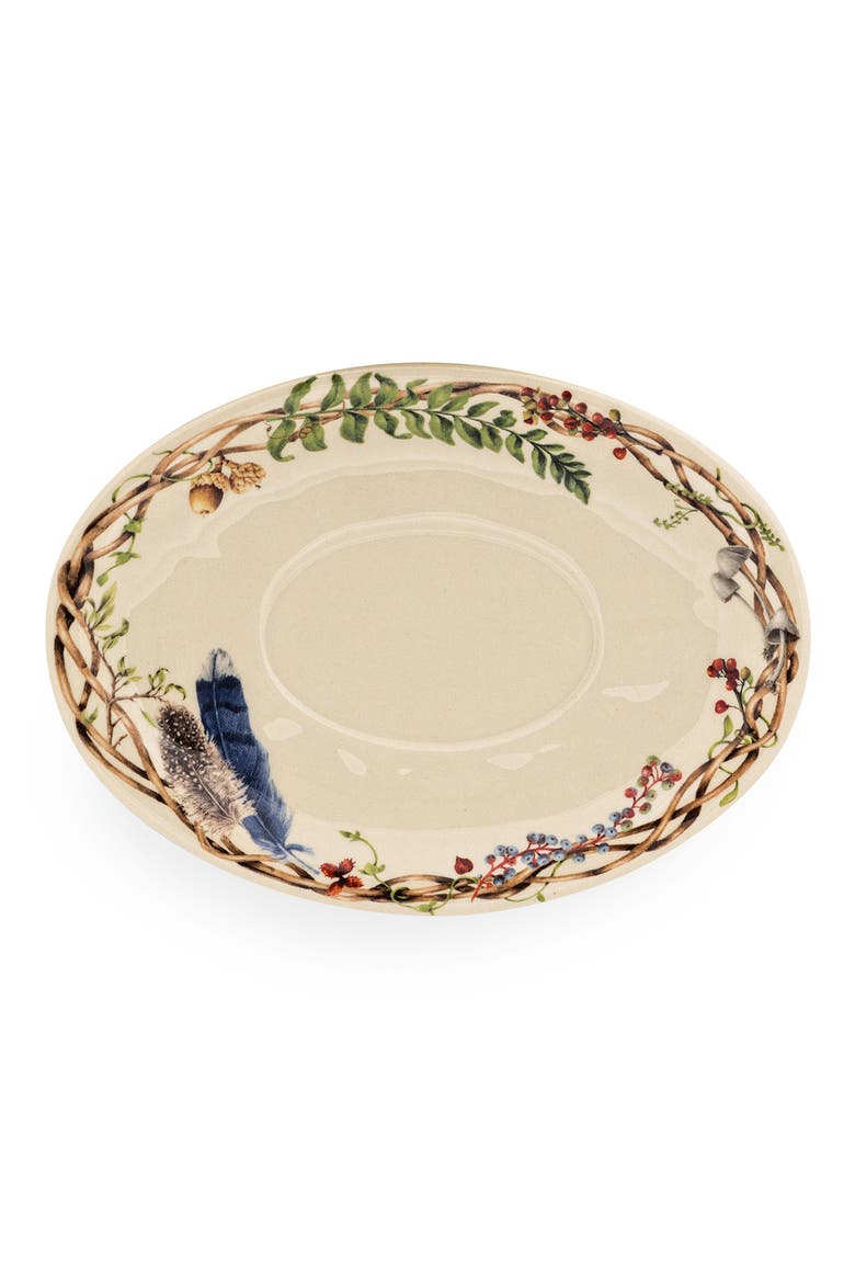 Forest Walk Sauce Boat & Tray, Alternate, color, CAF AU LAIT