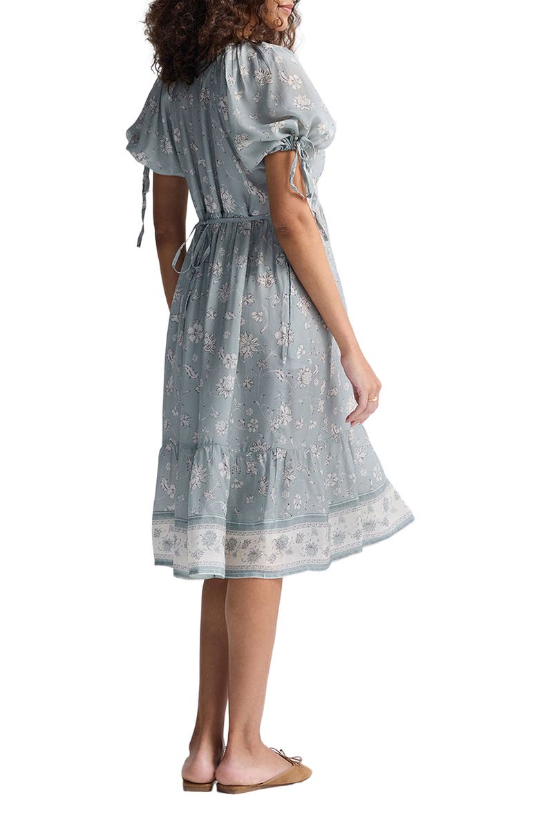 Reistor Puff Sleeve Midi Dress, Alternate, color, Serene Symphony