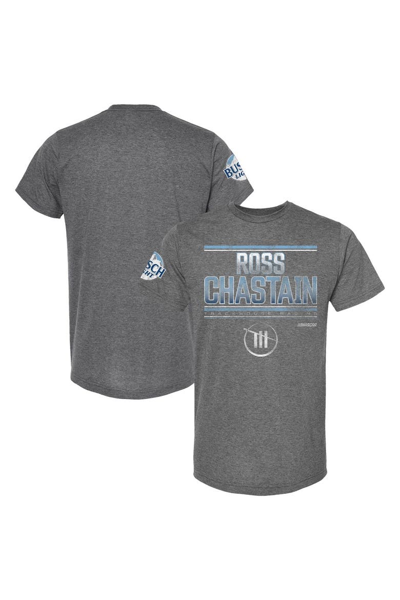 Men's Trackhouse Racing Team Collection  Heather Charcoal Ross Chastain  Pole Sitter T-Shirt, Main, color, Heather Charcoal