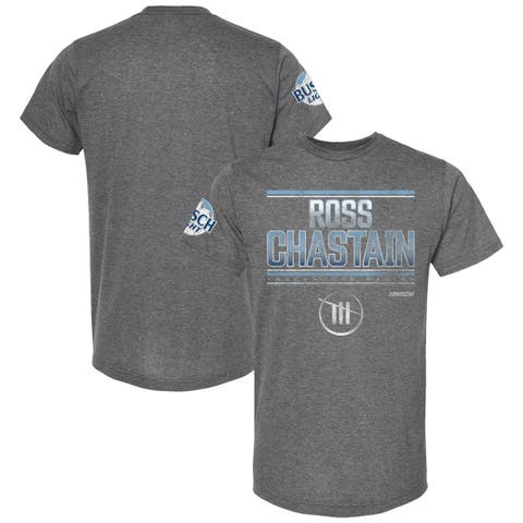 Men's Trackhouse Racing Team Collection  Heather Charcoal Ross Chastain  Pole Sitter T-Shirt