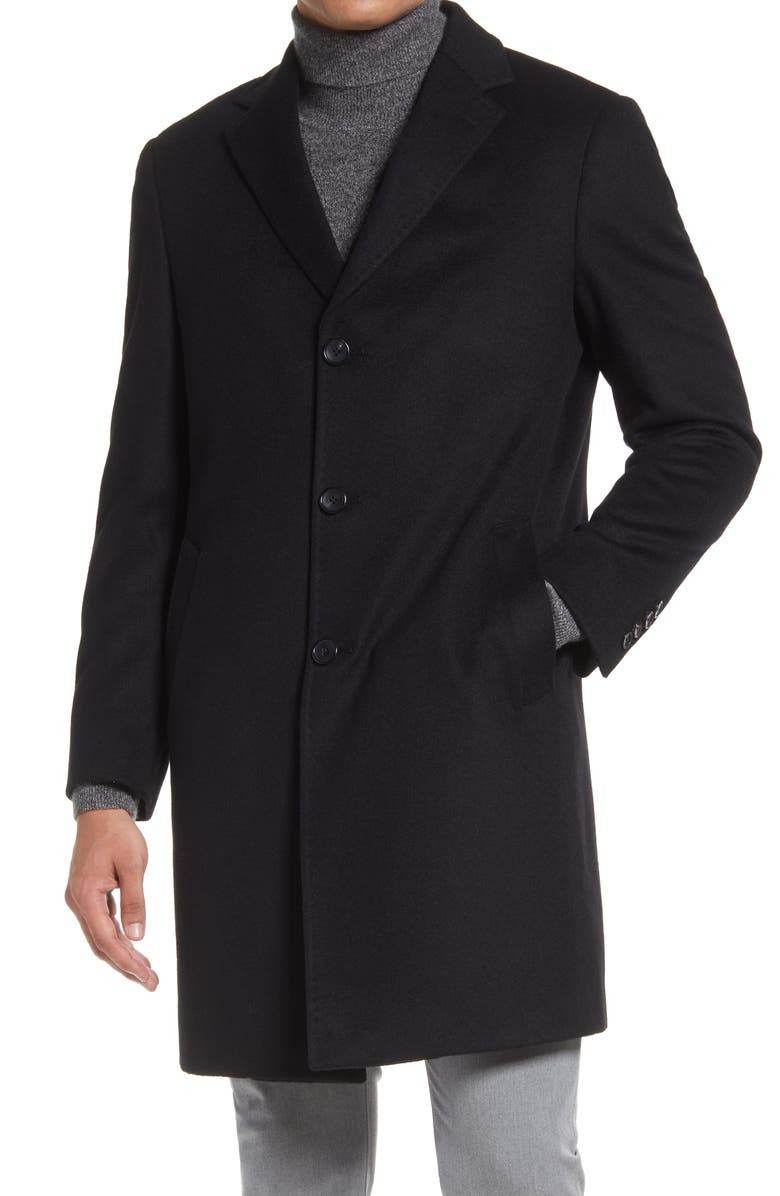 Cardinal of Canada Pierre Cashmere Coat, Alternate, color, Black